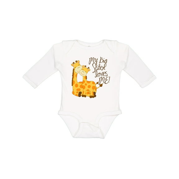 Inktastic My Big Sister Loves Me Boys or Girls Long Sleeve Baby Bodysuit