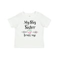 thumbnail image 1 of Inktastic My Big Sister Loves Me Heart Boys or Girls Baby T-Shirt, 1 of 5