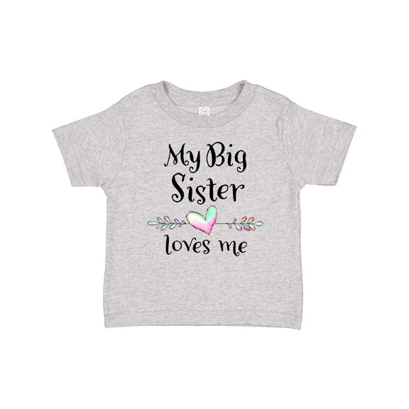 Inktastic My Big Sister Loves Me Heart Boys or Girls Baby T-Shirt