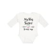 thumbnail image 1 of Inktastic My Big Sister Loves Me- Heart Boys or Girls Long Sleeve Baby Bodysuit, 1 of 5
