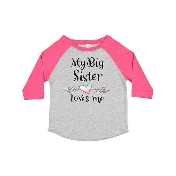 Inktastic My Big Sister Loves Me- Heart Boys or Girls Toddler T-Shirt