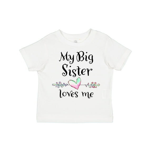 Inktastic My Big Sister Loves Me- Heart Boys or Girls Toddler T-Shirt