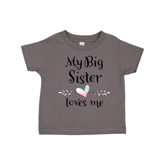 Inktastic My Big Sister Loves Me- Heart Boys or Girls Toddler T-Shirt
