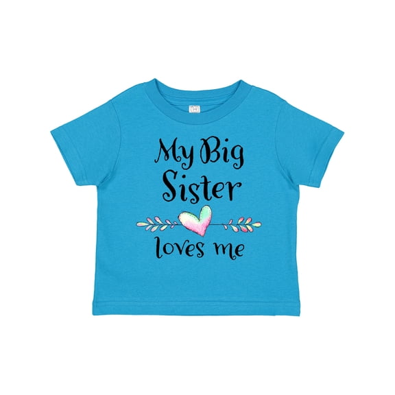 Inktastic My Big Sister Loves Me- Heart Boys or Girls Toddler T-Shirt