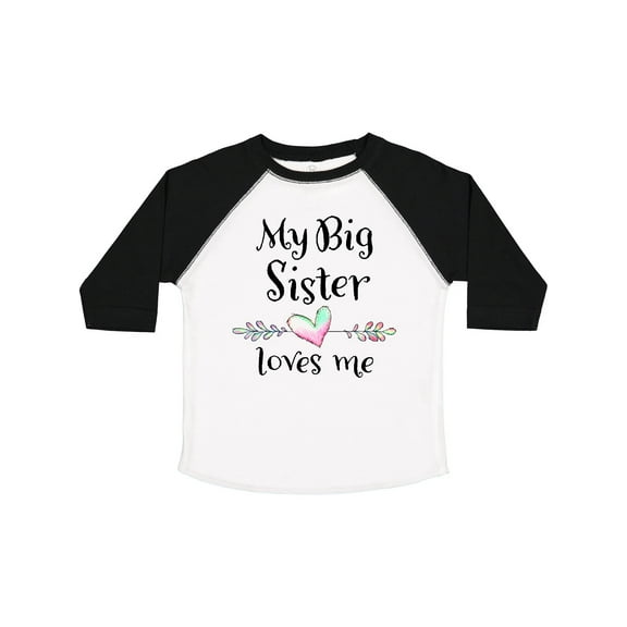 Inktastic My Big Sister Loves Me- Heart Boys or Girls Toddler T-Shirt