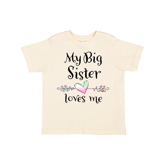 Inktastic My Big Sister Loves Me- Heart Boys or Girls Toddler T-Shirt