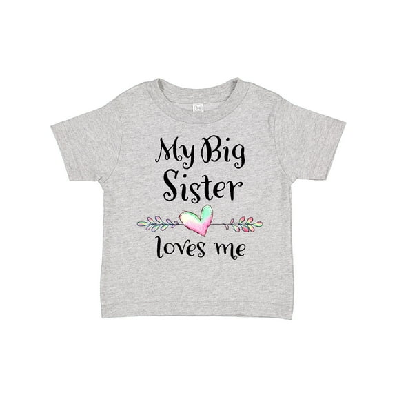 Inktastic My Big Sister Loves Me- Heart Boys or Girls Toddler T-Shirt