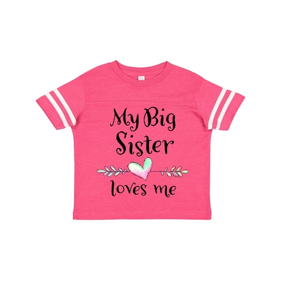 Inktastic My Big Sister Loves Me- Heart Boys or Girls Toddler T-Shirt