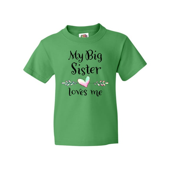 Inktastic My Big Sister Loves Me- Heart Youth T-Shirt
