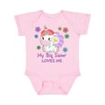 thumbnail image 1 of Inktastic My Big Sister Loves Me Cute Unicorn Boys or Girls Baby Bodysuit, 1 of 5
