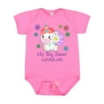 thumbnail image 1 of Inktastic My Big Sister Loves Me Cute Unicorn Boys or Girls Baby Bodysuit, 1 of 5