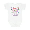 thumbnail image 1 of Inktastic My Big Sister Loves Me Cute Unicorn Boys or Girls Baby Bodysuit, 1 of 5