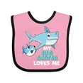 thumbnail image 1 of Inktastic My Big Sister Loves Me with Cute Sharks Boys or Girls Baby Bib, 1 of 4