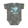 thumbnail image 1 of Inktastic My Big Sister Loves Me with Cute Sharks Boys or Girls Baby Bodysuit, 1 of 5