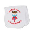 thumbnail image 1 of Inktastic My Big Sister is My Hero Baby Burp Cloth, 1 of 3
