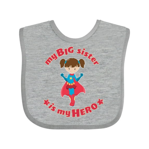 Inktastic My Big Sister is My Hero Boys or Girls Baby Bib