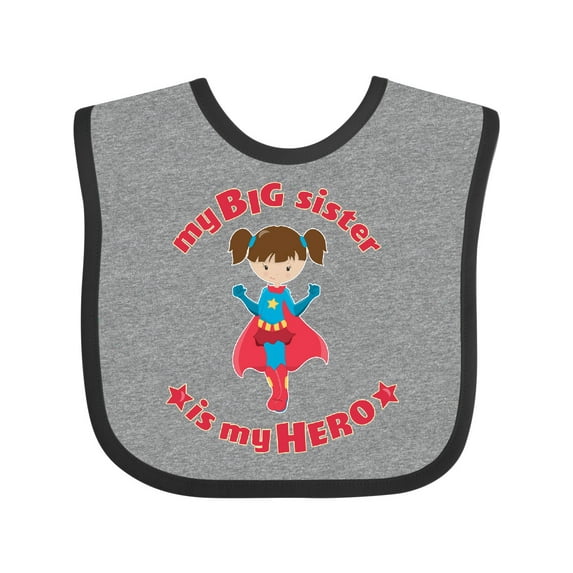 Inktastic My Big Sister is My Hero Boys or Girls Baby Bib