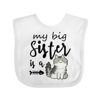 Inktastic My Big Sister is a Cat Boys or Girls Baby Bib