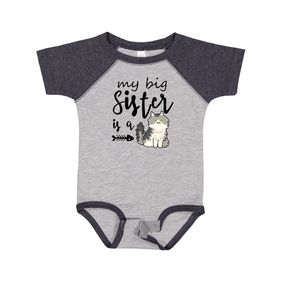 Inktastic My Big Sister is a Cat Boys or Girls Baby Bodysuit