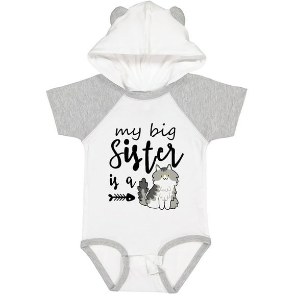 Inktastic My Big Sister is a Cat Boys or Girls Baby Bodysuit