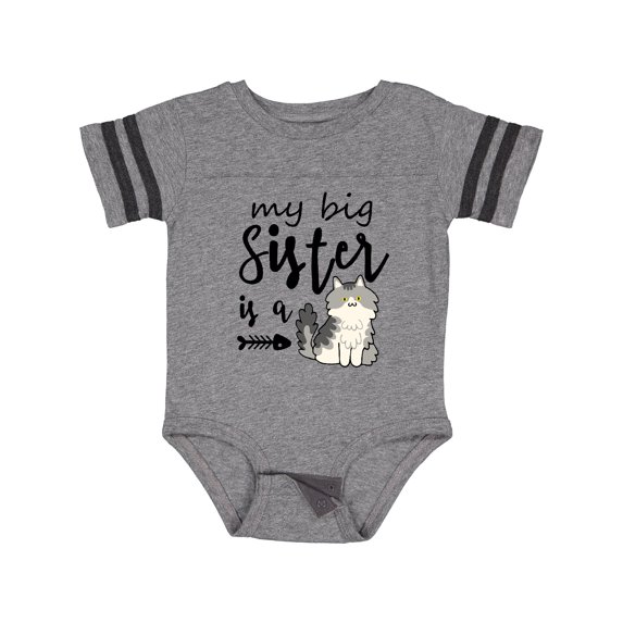 Inktastic My Big Sister is a Cat Boys or Girls Baby Bodysuit