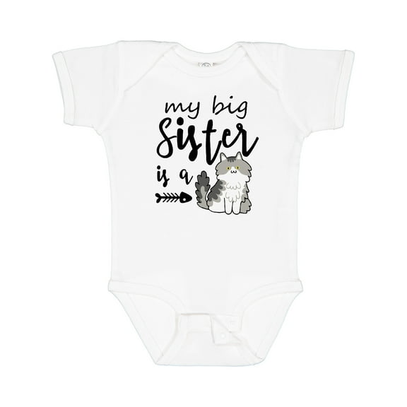 Inktastic My Big Sister is a Cat Boys or Girls Baby Bodysuit