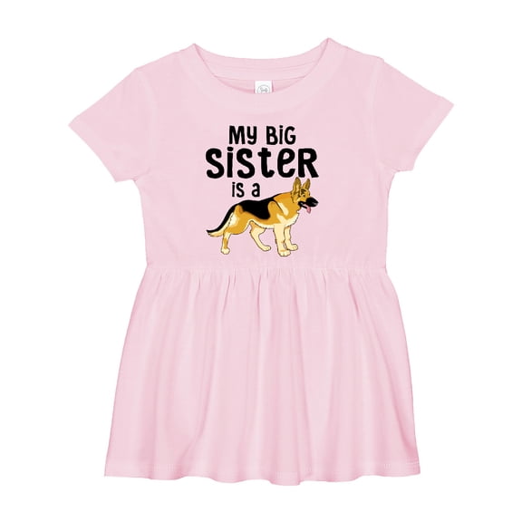 Inktastic My Big Sister is a German Shepherd Girls Baby Dress