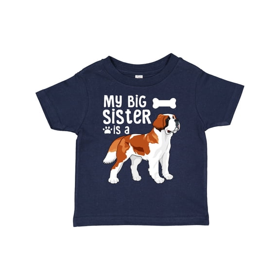 Inktastic My Big Sister is a Saint Bernard (white) Boys or Girls Toddler T-Shirt