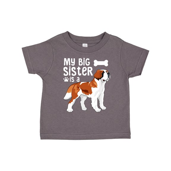 Inktastic My Big Sister is a Saint Bernard (white) Boys or Girls Toddler T-Shirt