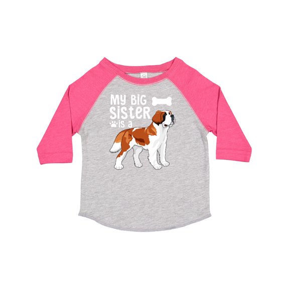 Inktastic My Big Sister is a Saint Bernard (white) Boys or Girls Toddler T-Shirt