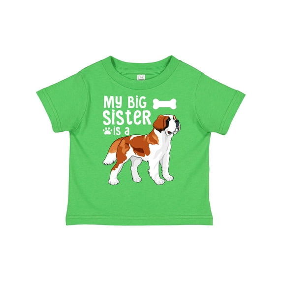 Inktastic My Big Sister is a Saint Bernard (white) Boys or Girls Toddler T-Shirt