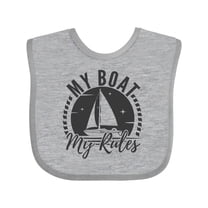 Inktastic My Boat My Rules Sailing Captain Boys or Girls Baby Bib