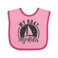 thumbnail image 1 of Inktastic My Boat My Rules Sailing Captain Boys or Girls Baby Bib, 1 of 4