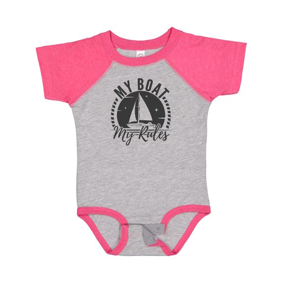 Inktastic My Boat My Rules Sailing Captain Boys or Girls Baby Bodysuit