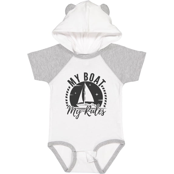 Inktastic My Boat My Rules Sailing Captain Boys or Girls Baby Bodysuit