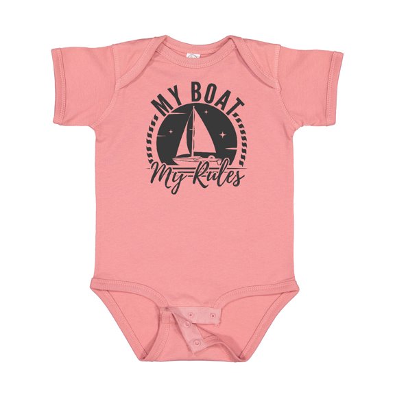 Inktastic My Boat My Rules Sailing Captain Boys or Girls Baby Bodysuit