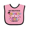 thumbnail image 1 of Inktastic My Brother Graduated and I'm Super Proud Boys or Girls Baby Bib, 1 of 4