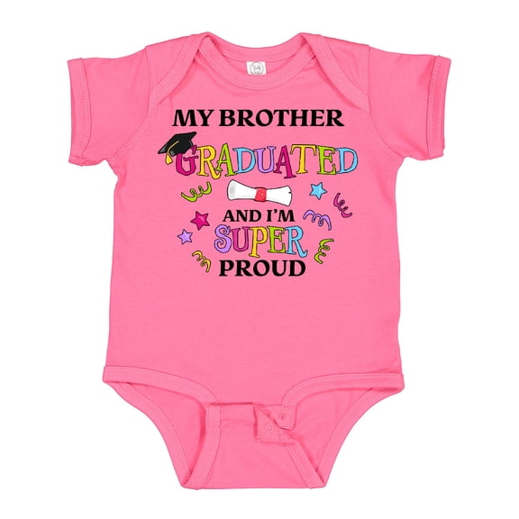 Inktastic My Brother Graduated and I'm Super Proud Boys or Girls Baby Bodysuit