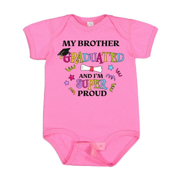Inktastic My Brother Graduated and I'm Super Proud Boys or Girls Baby Bodysuit