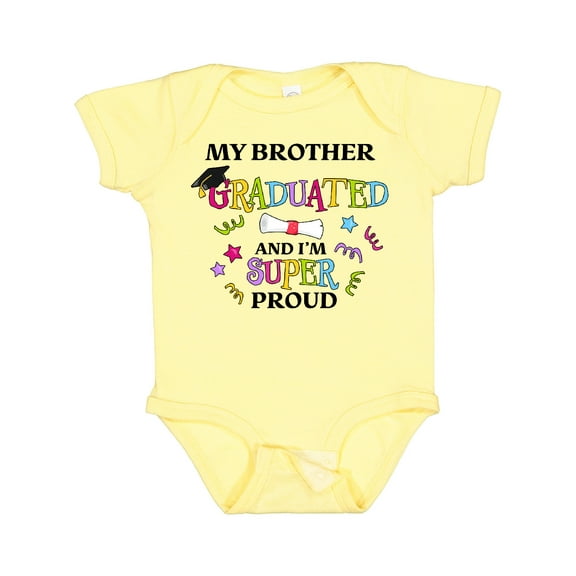 Inktastic My Brother Graduated and I'm Super Proud Boys or Girls Baby Bodysuit