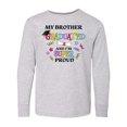 thumbnail image 1 of Inktastic My Brother Graduated and I'm Super Proud Long Sleeve Youth T-Shirt, 1 of 5