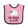 thumbnail image 1 of Inktastic My Busia Loves Me Baby Lamb Boys or Girls Baby Bib, 1 of 4