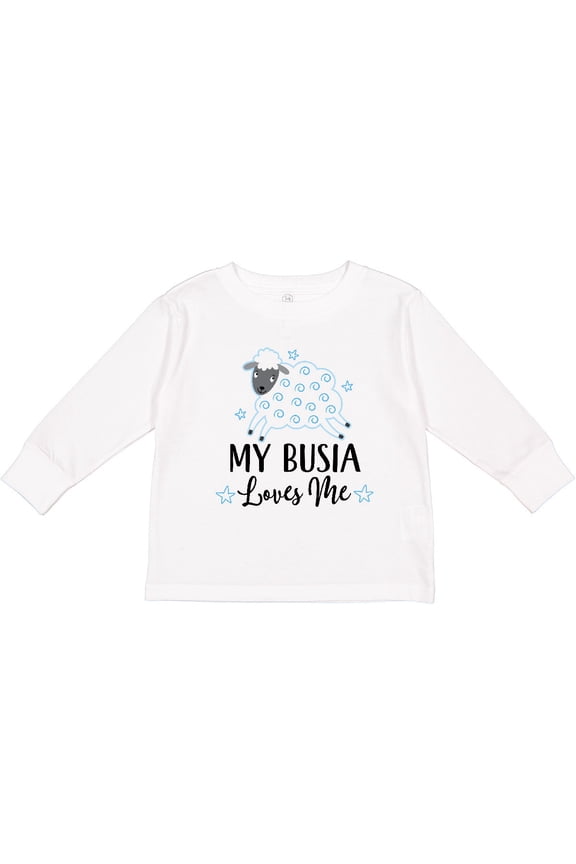 My Busia Loves Me Baby Lamb Boys or Girls Long Sleeve Toddler T-Shirt