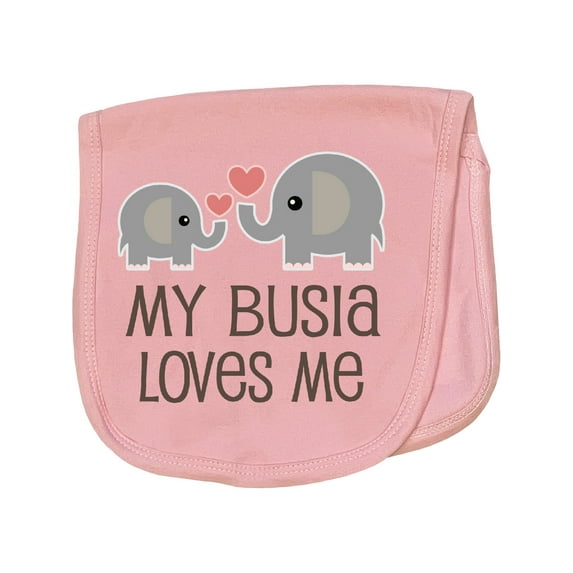 Inktastic My Busia Loves Me Childs Baby Burp Cloth