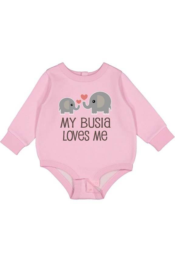 My Busia Loves Me Childs Baby Fleece Bodysuit