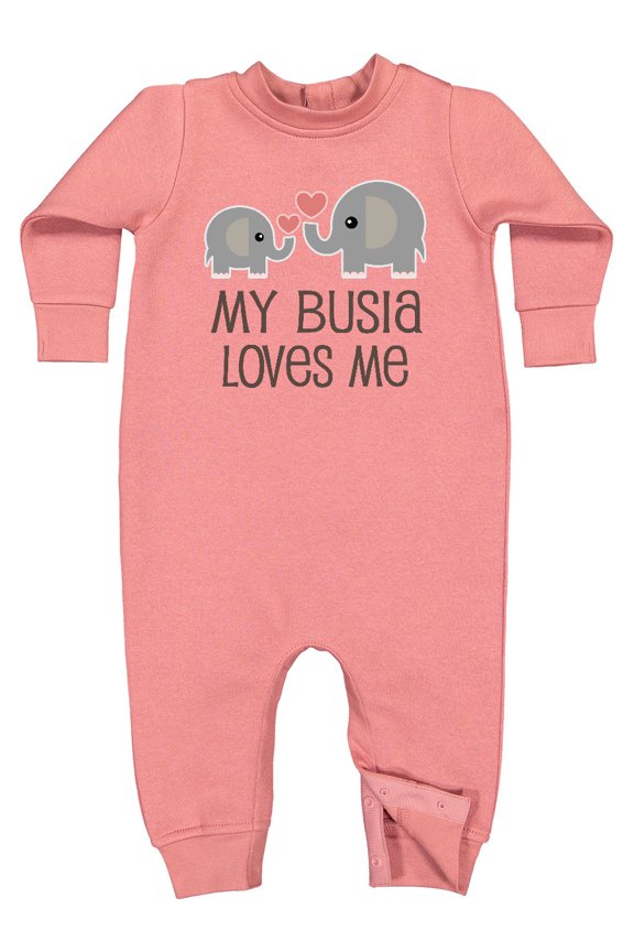 My Busia Loves Me Childs Baby Fleece Romper