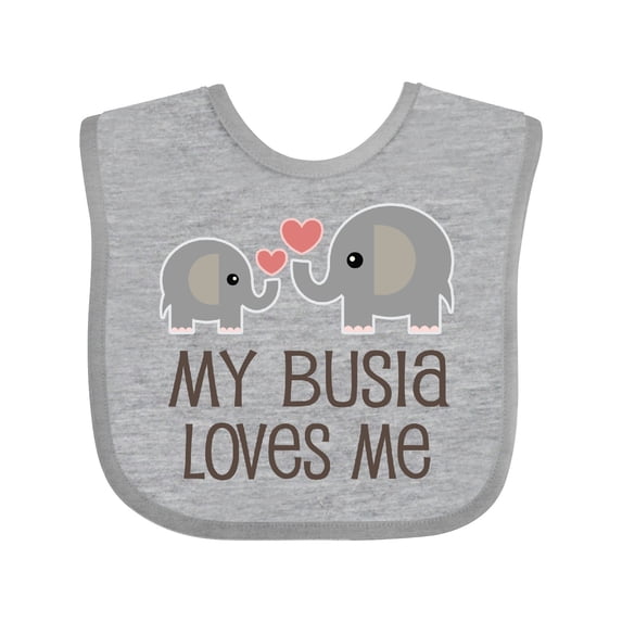 Inktastic My Busia Loves Me Childs Boys or Girls Baby Bib