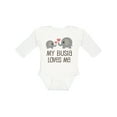 thumbnail image 1 of Inktastic My Busia Loves Me Childs Boys or Girls Long Sleeve Baby Bodysuit, 1 of 5