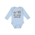 thumbnail image 1 of Inktastic My Busia Loves Me Childs Boys or Girls Long Sleeve Baby Bodysuit, 1 of 5