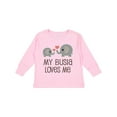 thumbnail image 1 of Inktastic My Busia Loves Me Childs Boys or Girls Long Sleeve Toddler T-Shirt, 1 of 5